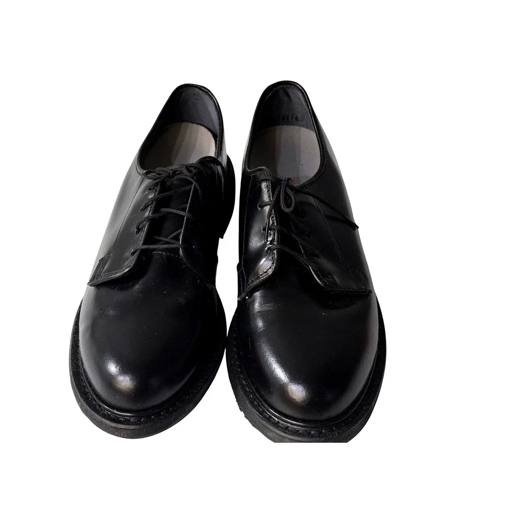 Vibram Mens Dress Shoes Glossy Black Oxford oil-resistant Size 7W